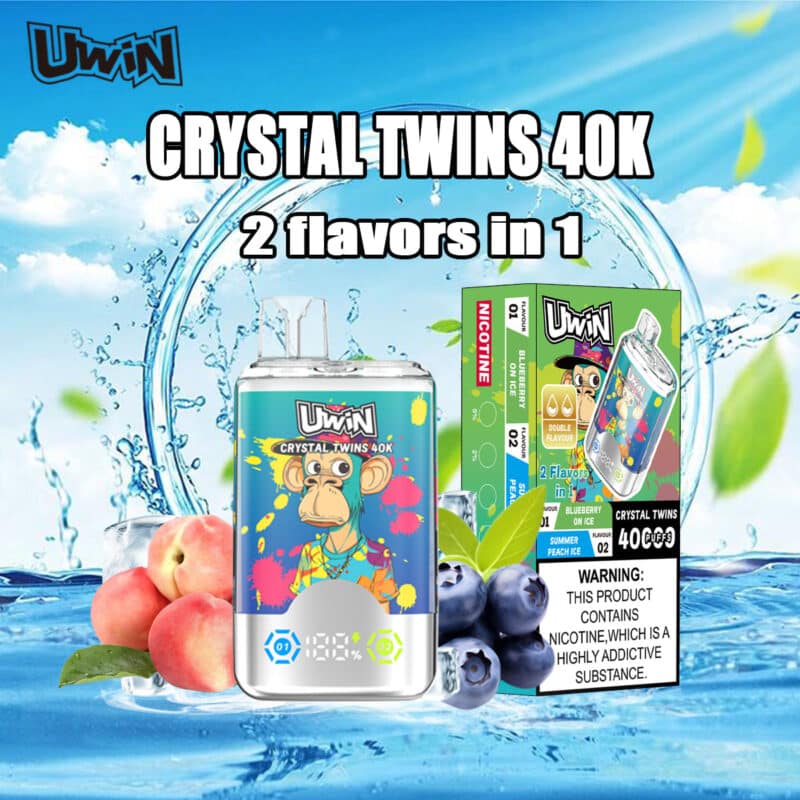 Uwin RandM Crystal Twins 40000 Puffs（Ships by Full Box – Min. 10 pcs） - Image 2