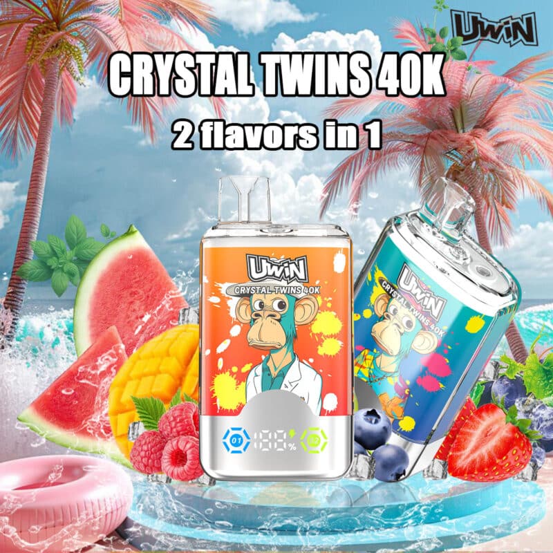 Uwin RandM Crystal Twins 40000 Puffs（Ships by Full Box – Min. 10 pcs）