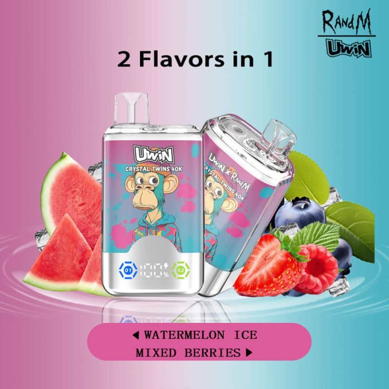 Uwin RandM Crystal Twins 40000 Puffs（Ships by Full Box – Min. 10 pcs） - Image 4